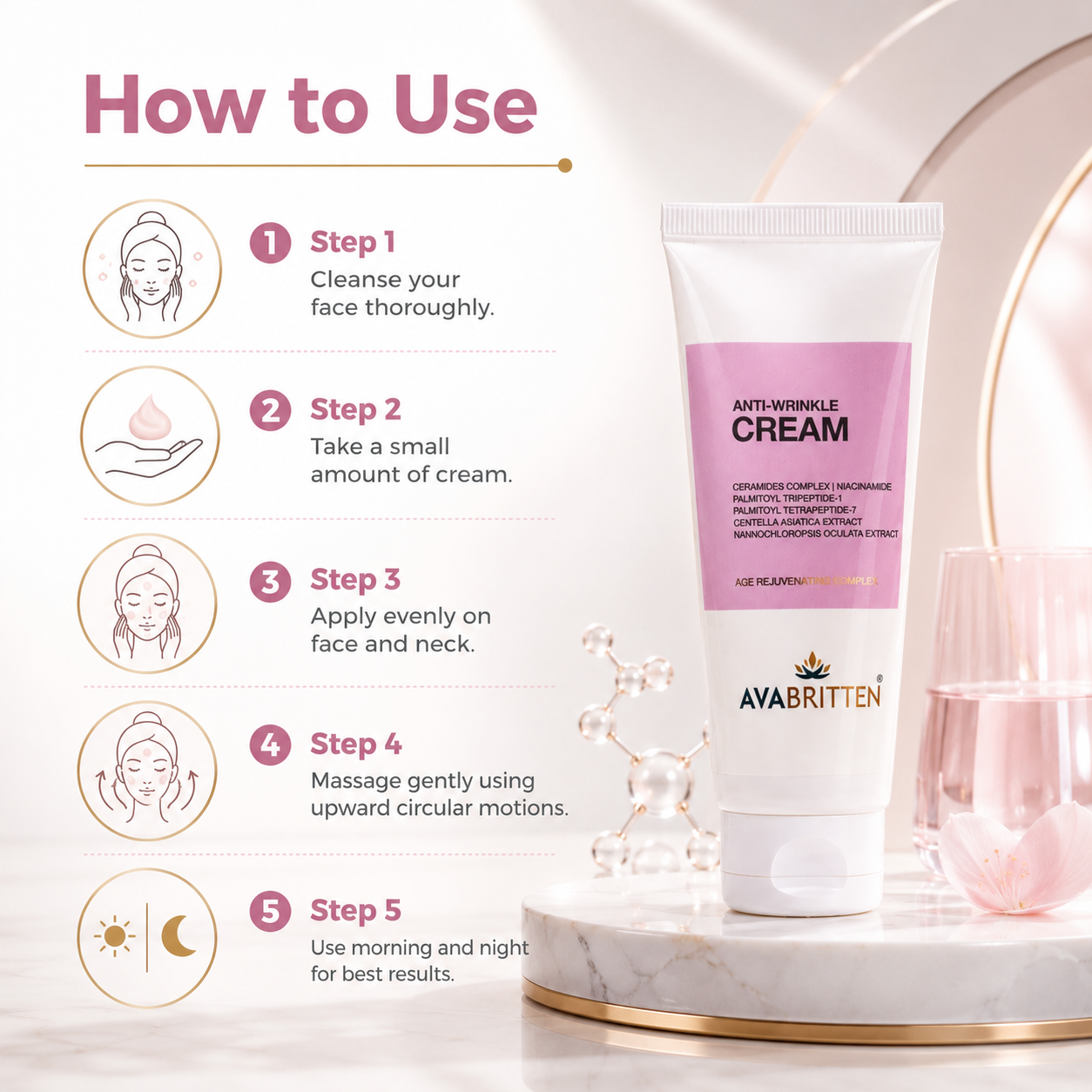 Anti Wrinkle Cream – Instant Firming & Line Smoothing Cream