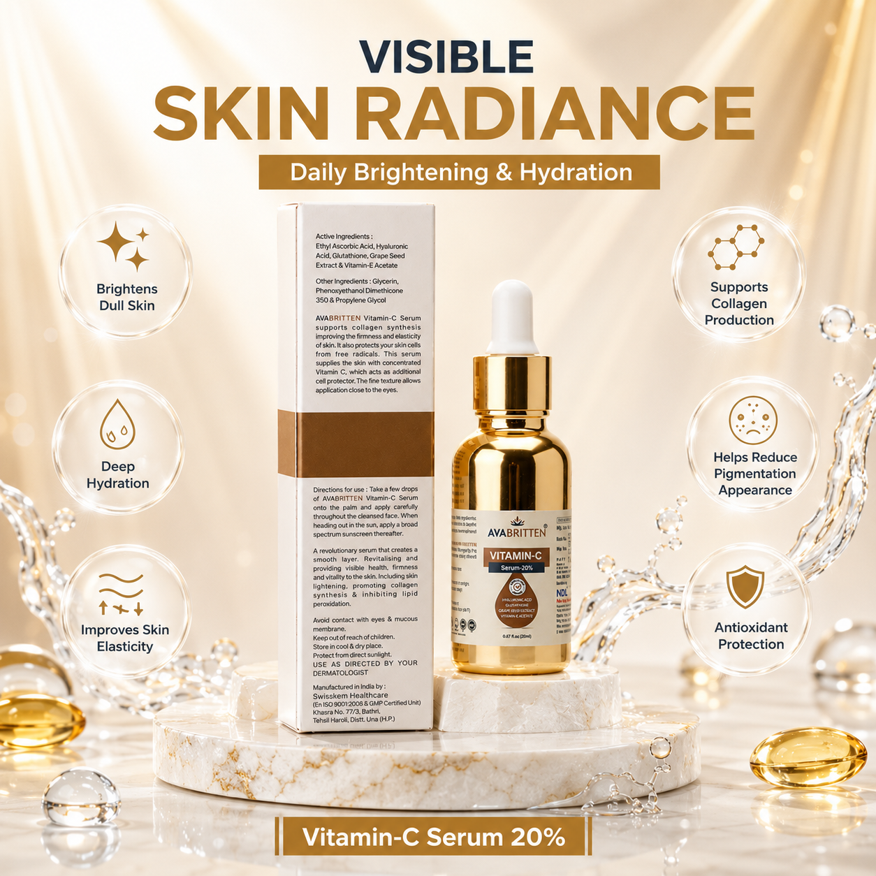 Vitamin C Face Serum – 20% Radiance Concentrate