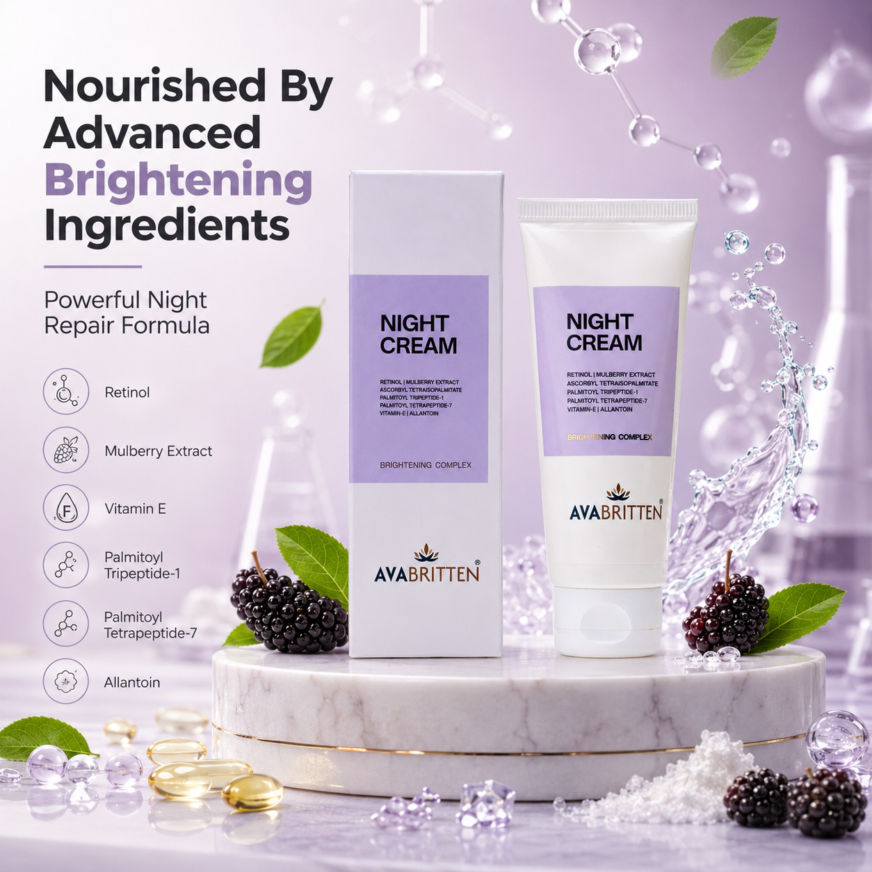 Night Cream – Retinol Backed Recovery Cream