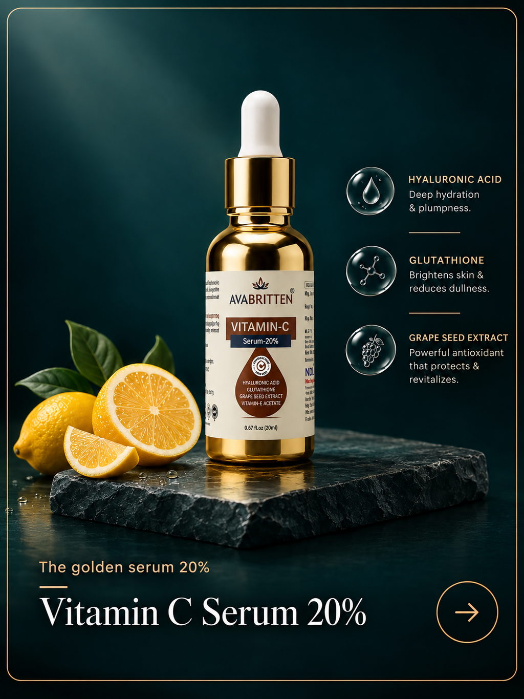 Vitamin C Face Serum – 20% Radiance Concentrate