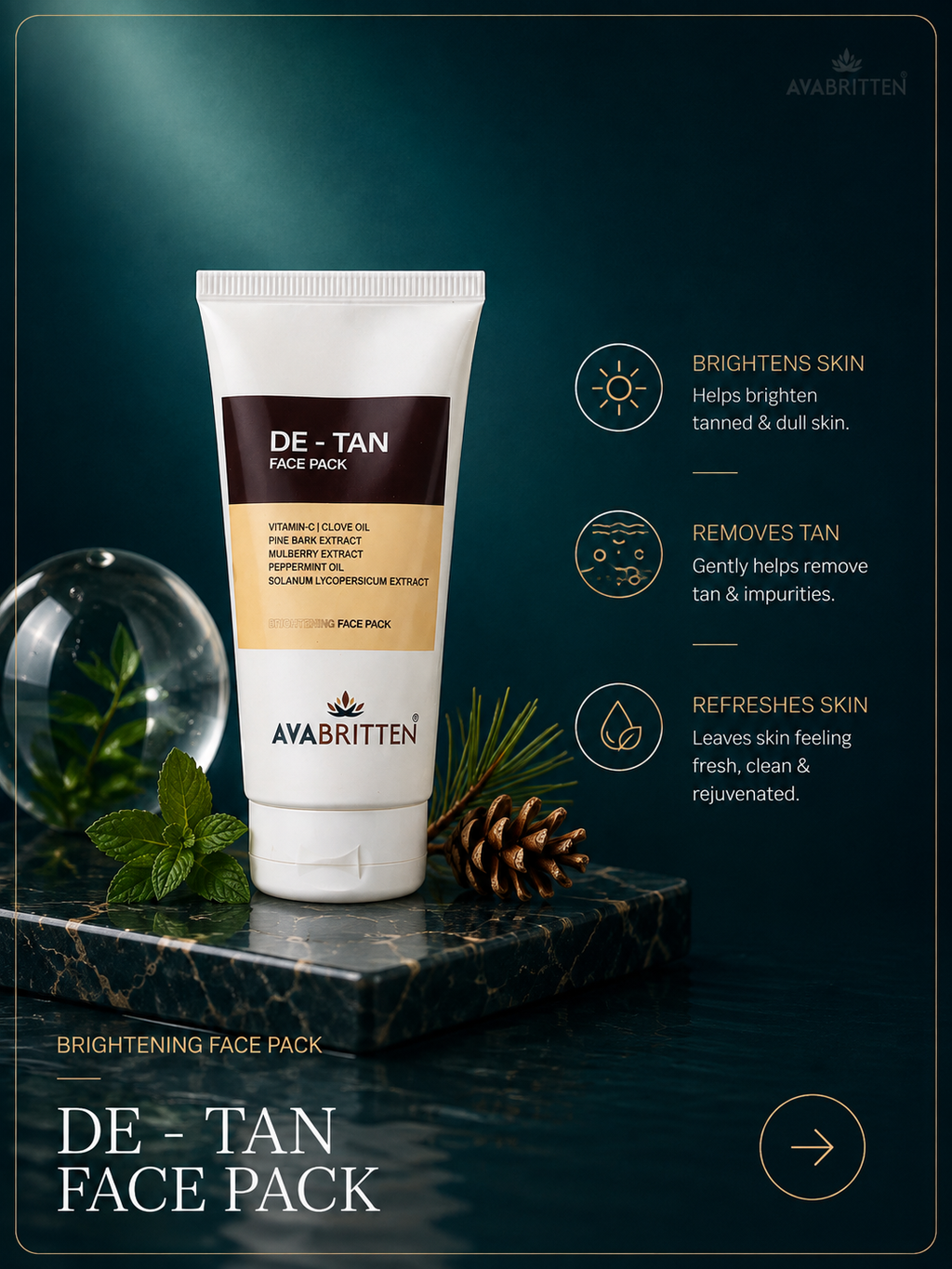 De Tan Brightening Face Pack – Intensive Tan Reset Mask